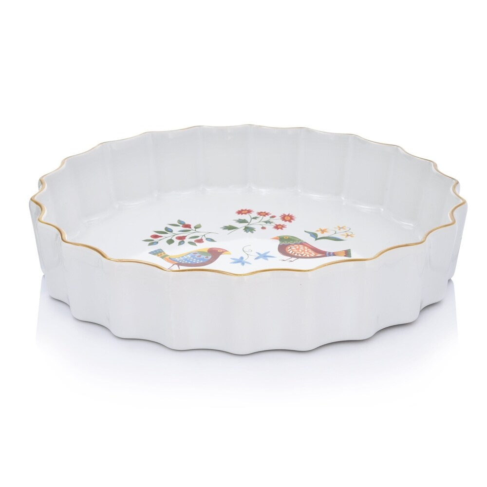 12 Inch Folk Art Inspired Tart Pan