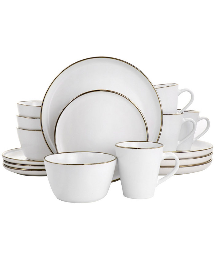 Elama Alejandro 16 Piece Stoneware Dinnerware Set Service for 4