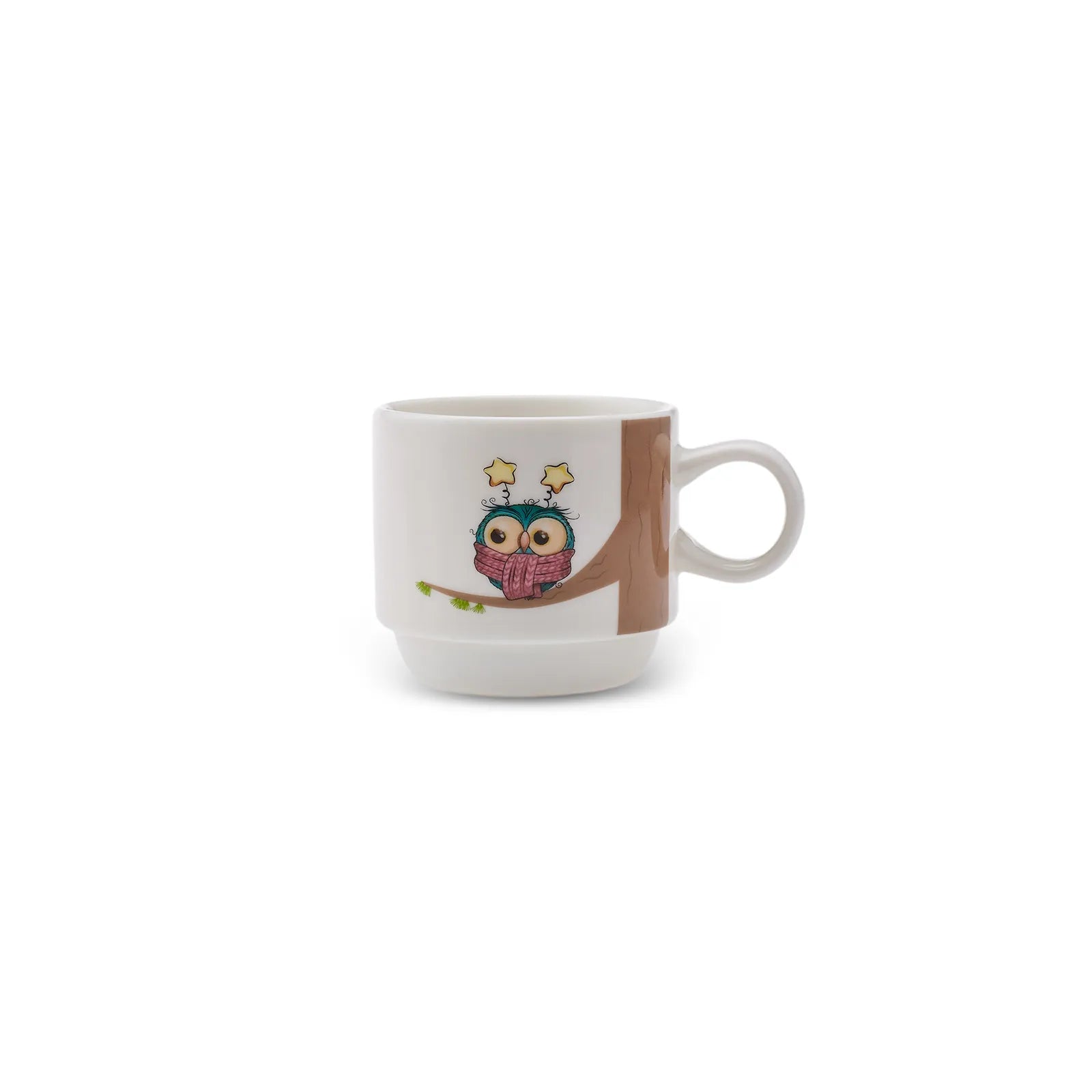 Karaca Owl 4 Pcs Mug With Stand 160 Ml 153.03.06.5922