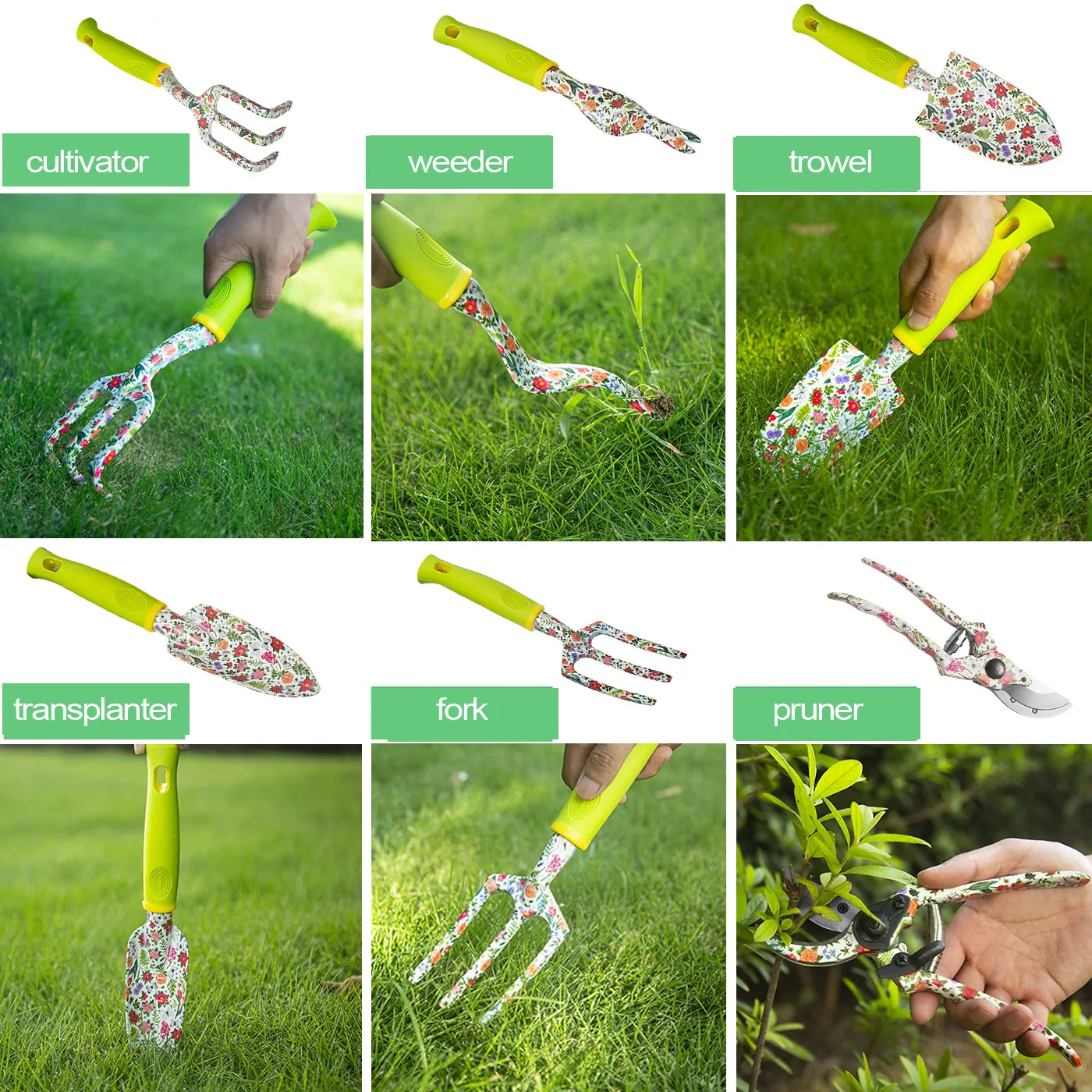 Heavy Duty Tool Kit Lady Floral Aluminum oy Small Hand Tools Mini Garden Tool Set With Bag