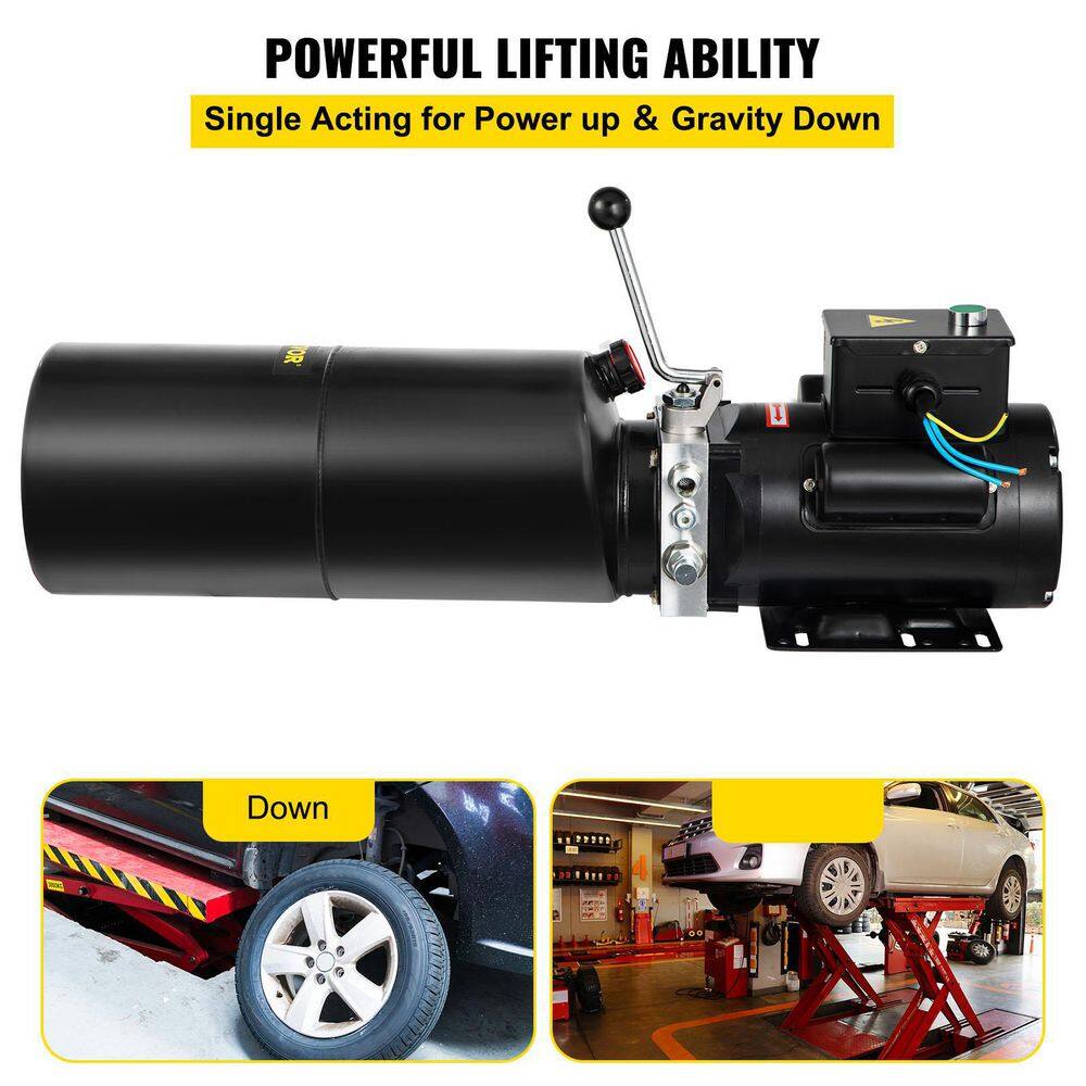 VEVOR 110-Volt 2.64 Gal. Car Lift Hydraulic Power Unit Auto Lifts Hydraulic Pump Automotive for 2 and 4 Post Lift Auto Hoist CZYYBCZJSQMC00001V1