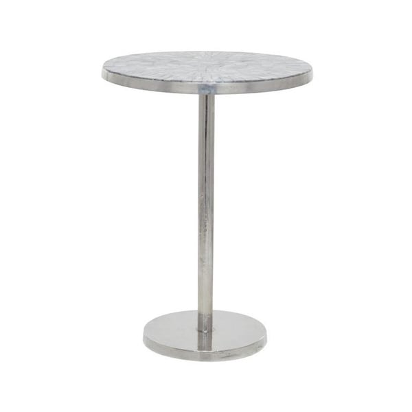 Bria Round Aluminum Accent End Table