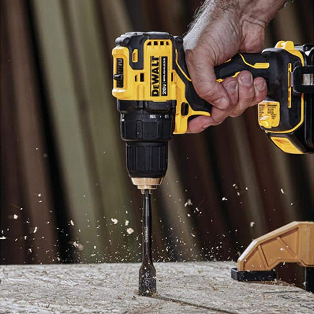 DEWALT ATOMIC 20V MAX Cordless Brushless Compact 1/2 in. Drill/Driver, (2) 20V 1.3Ah Batteries, Charger and Bag DCD708C2