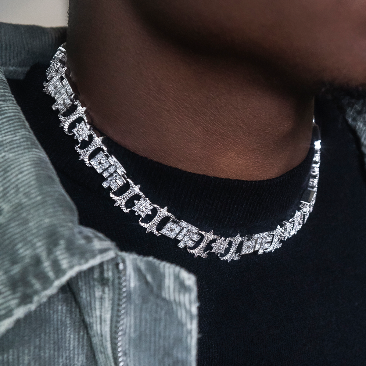 Lil Durk OTF Baguette Infinity Chain- 17mm