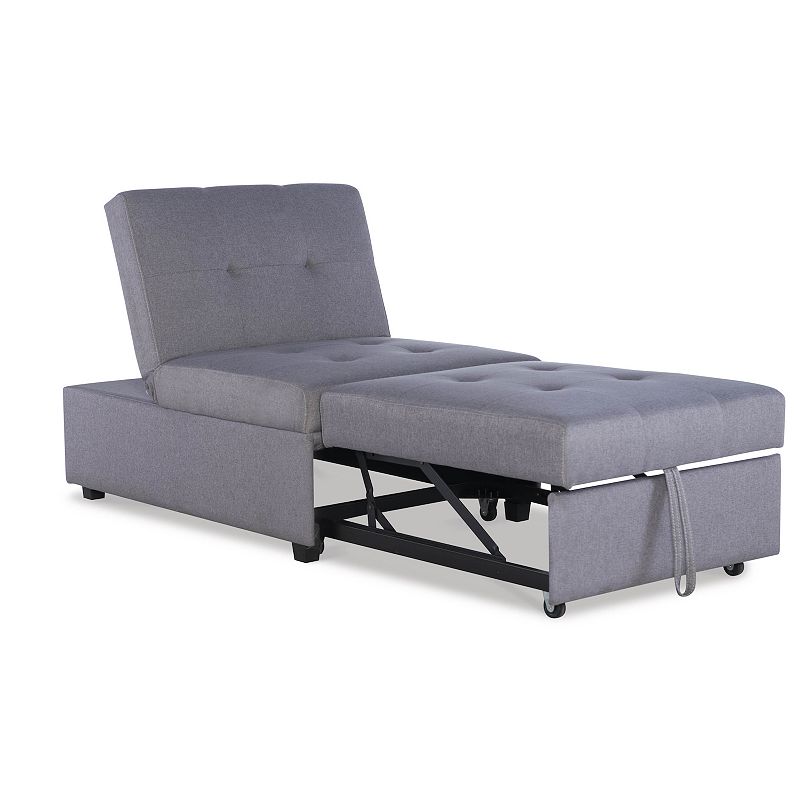 Linon Boone Convertible Arm Chair Bed