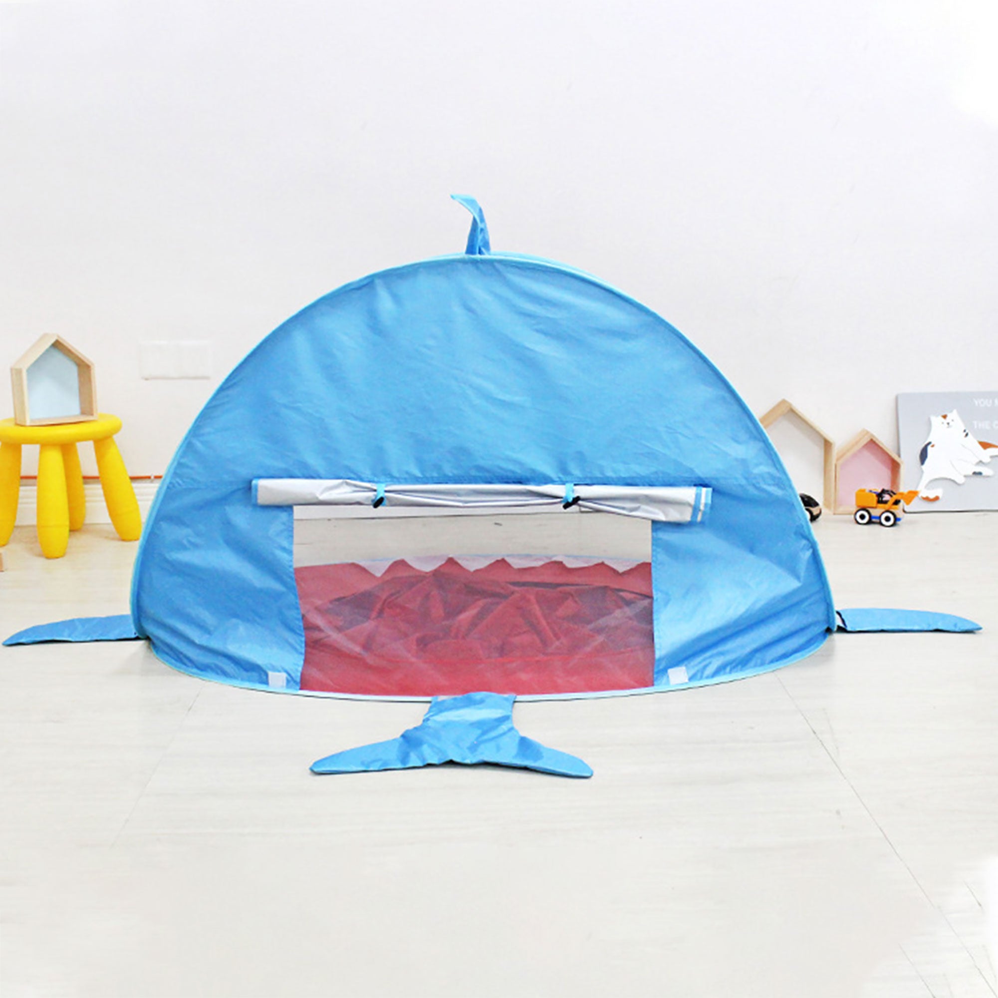 Luckinbaby Children Cartoon Shark Beach Tent， Portable Folding Swimming Pool