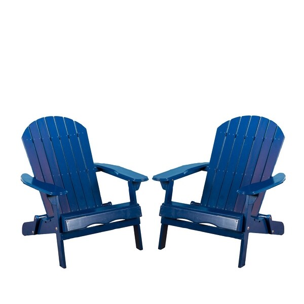 Hanlee Outdoor Rustic Acacia Wood Folding Adirondack Chair (Set of 2) by Christopher Knight Home