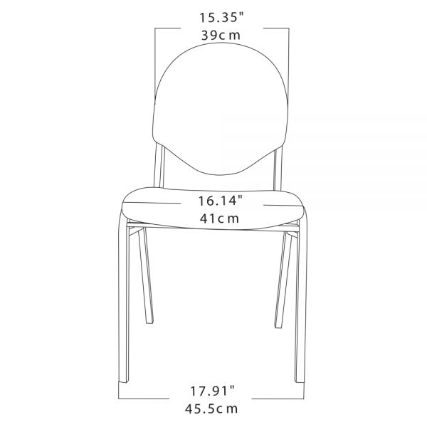 Banquet Padded Fabric Seat， Fabric Back Stacking Chair 17 9/10