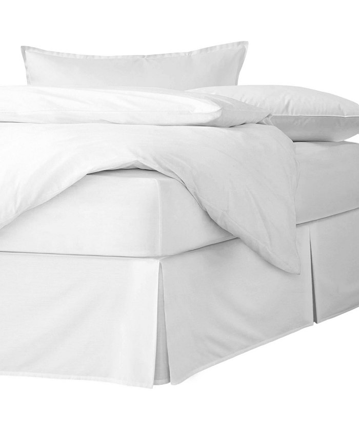 6ix Tailors Fine Linens Marcus White Platform Bed Skirt King 15