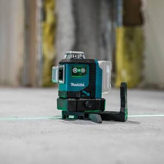 Makita 12V max CXT Lithium-Ion Cordless Self-Leveling 360-Degree 3-Plane Green Laser Level (Tool Only) SK700GD