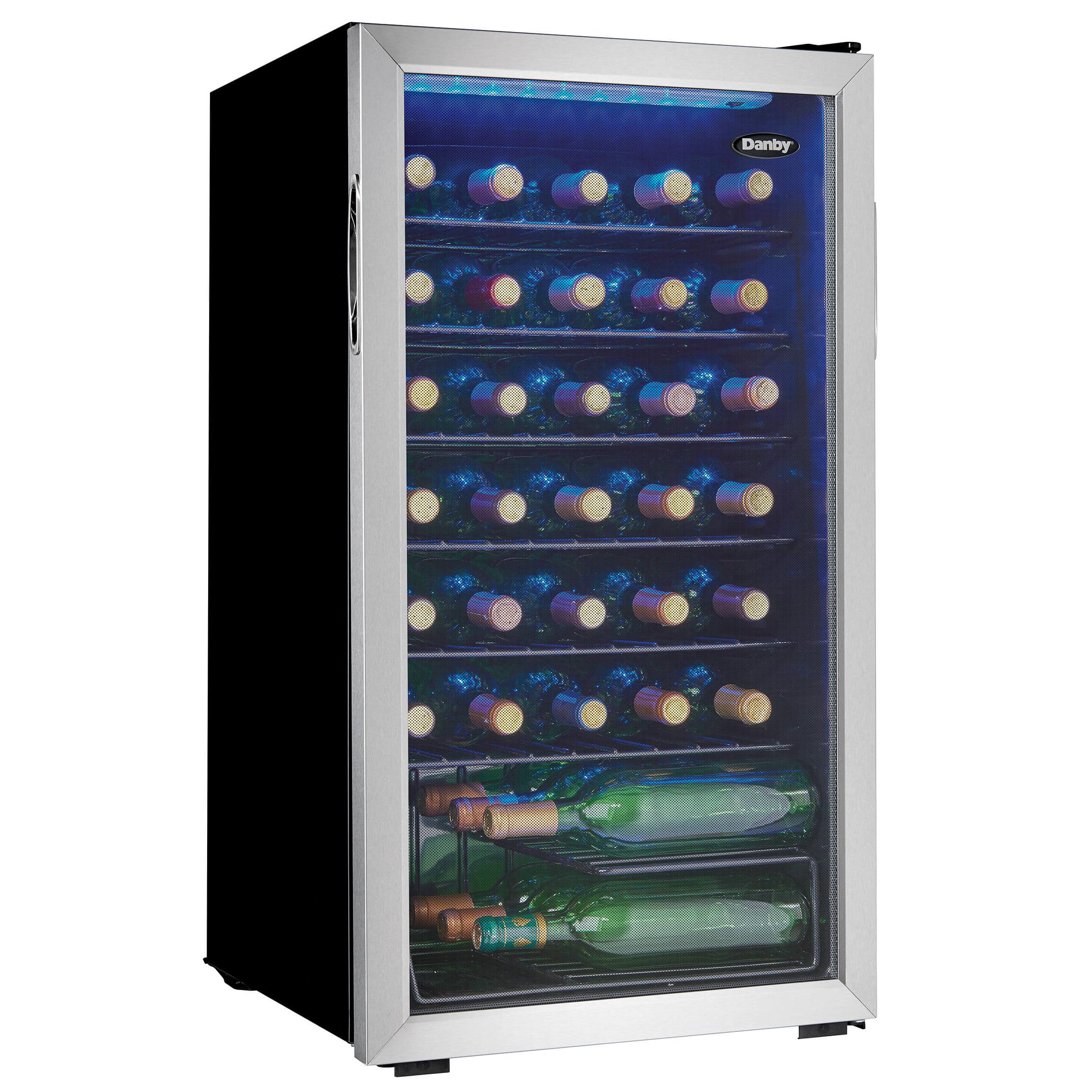 Danby 36-Bottle Freestanding Wine Cooler with LED Lighting DWC036A1BSSDB-6