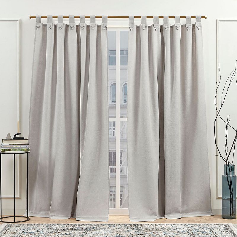 Nicole Miller New York Peterson Light Filtering Tuxedo 2-pack Window Curtain Set