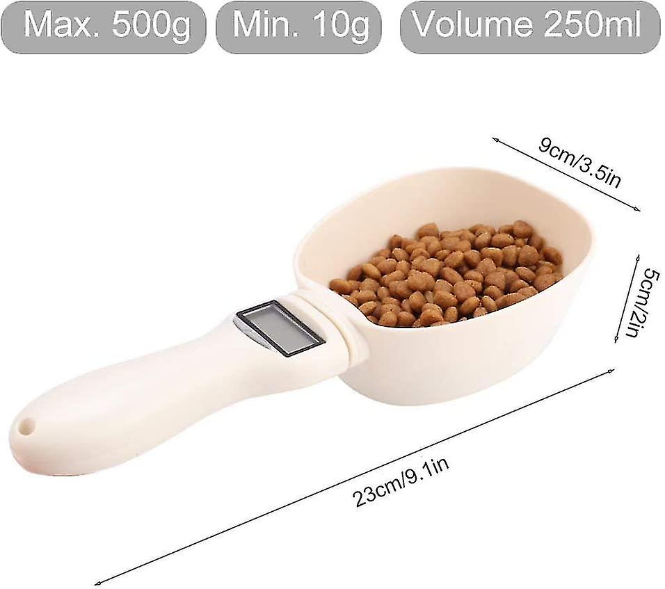 Dog Measuring Spoon， Weighing Spoon With Lcd Display For Dog Cat Rabbit Birds Kibble Food