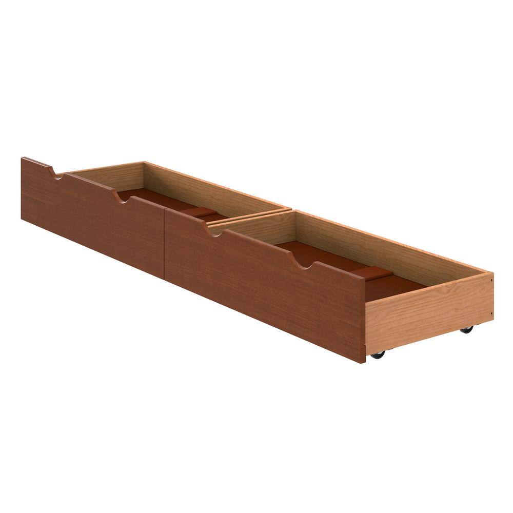 Alaterre Furniture Alaterre 37 in. W x 9.375 in. H Chestnut Under Bed Storage Drawer (Set of 2) AJ004970