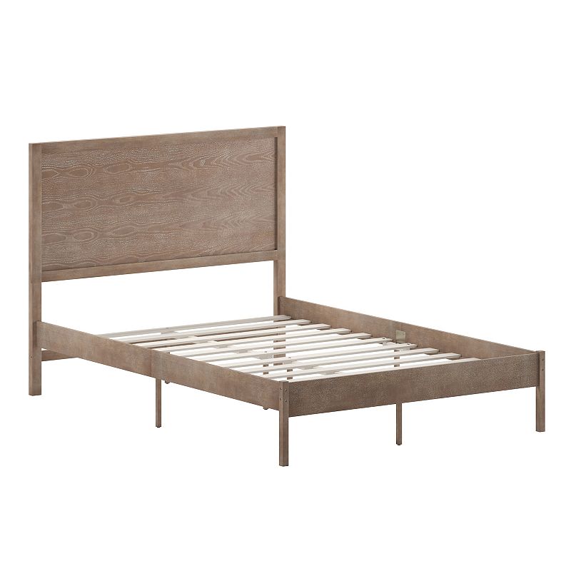 Emma and Oliver Ashton Classic Wooden Platform Bed with Headboard