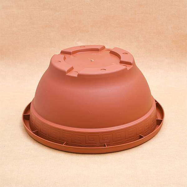 17.7 inch (45 cm) Bowl No. 45 Round Plastic Pot (Terracotta Color) (set of 3)