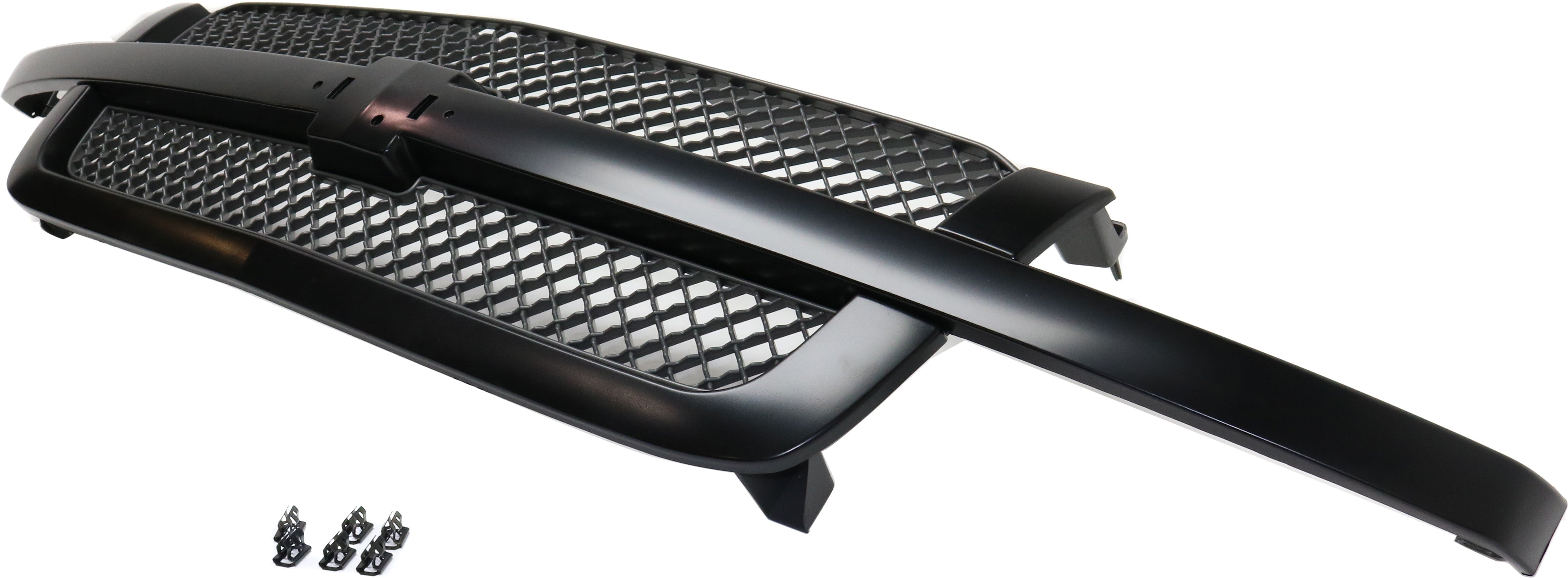 Grille Assembly Compatible With 2003-2006 Chevrolet Avalanche 1500 2500 Paintable Shell with Gray Insert