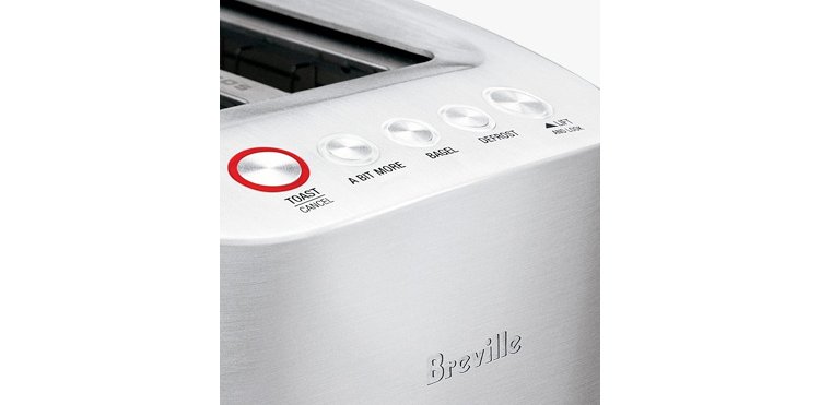 Breville Die-Cast Stainless Steel 2-Slice Smart Toaster