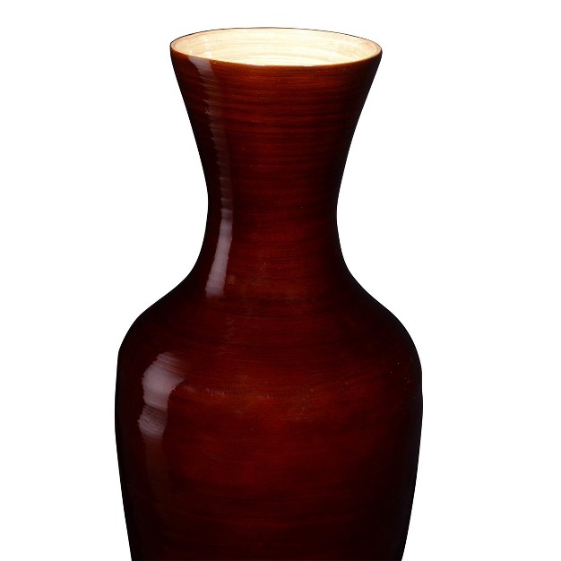 Tall Decorative Bamboo Jar Vase For Silk Plants Flowers And Filler D cor Brown