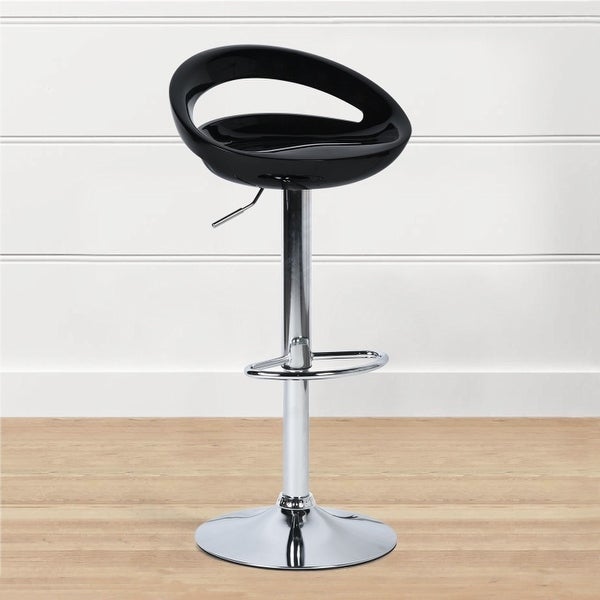 Ergonomic Streamlined Stools Set of 2 ABS Counter Height Bar Chairs