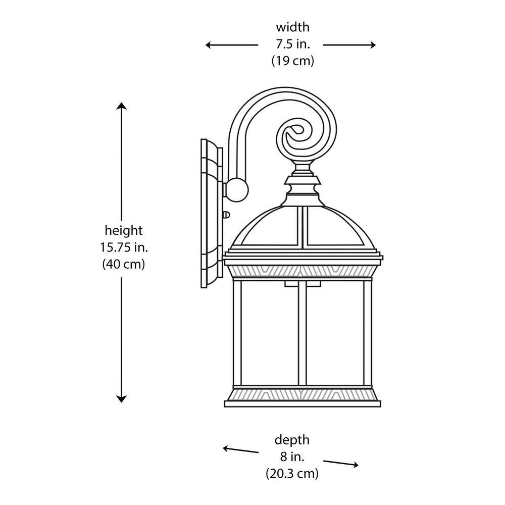 Bel Air Lighting Wentworth 1-Light Small White Outdoor Wall Light Fixture with Clear Glass 4181 WH