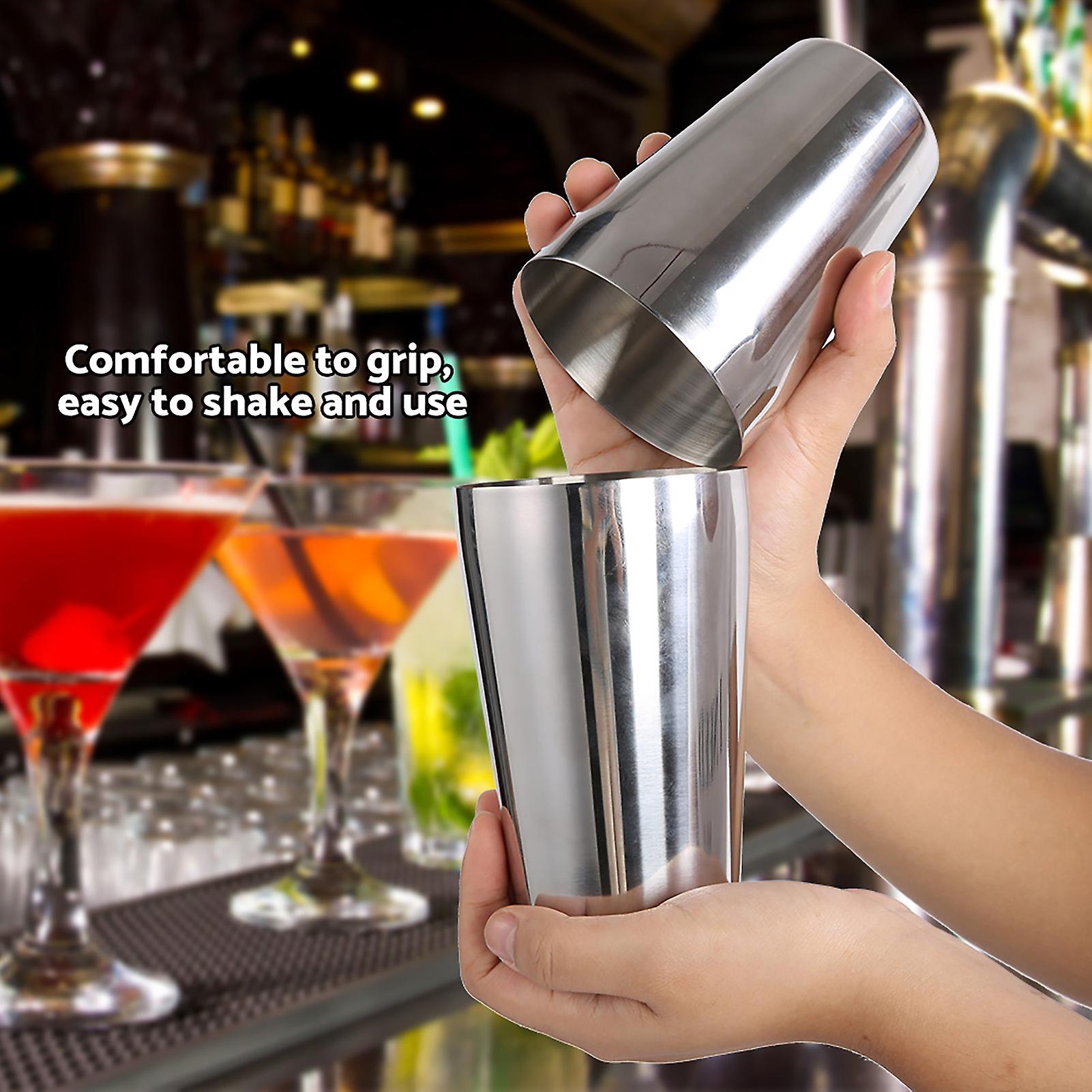 Stainless Steel Wine Cocktail Shaker Set Mixing Making Drinking Container Barware (800/600ml)