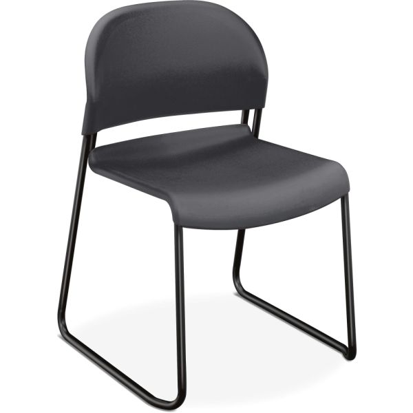 HON GuestStacker High Density Chairs， Supports Up to 300 lb， 17.5