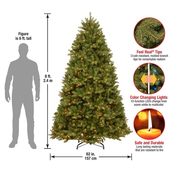 National Tree Company 8 ft. PowerConnect Newberry Spruce with Dual Color LED Lights