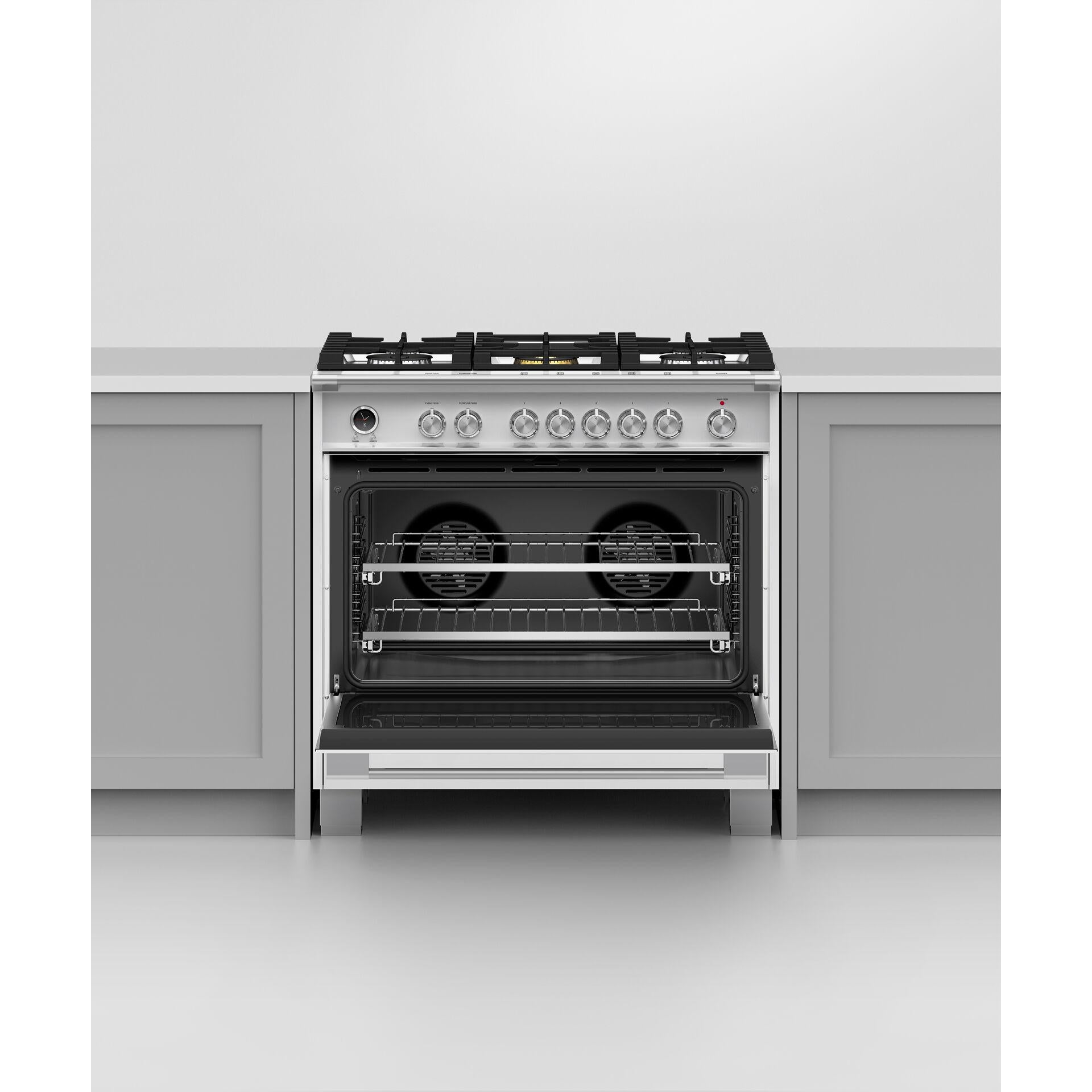 Fisher & Paykel 36-inch Freestanding Dual Fuel range with AeroTech? Technology OR36SCG6W1