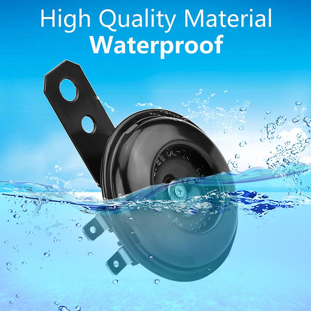 Motorcycle Universal Waterproof Electric Horn Round Loud Speaker For Scooter Moped Dirt  Bike