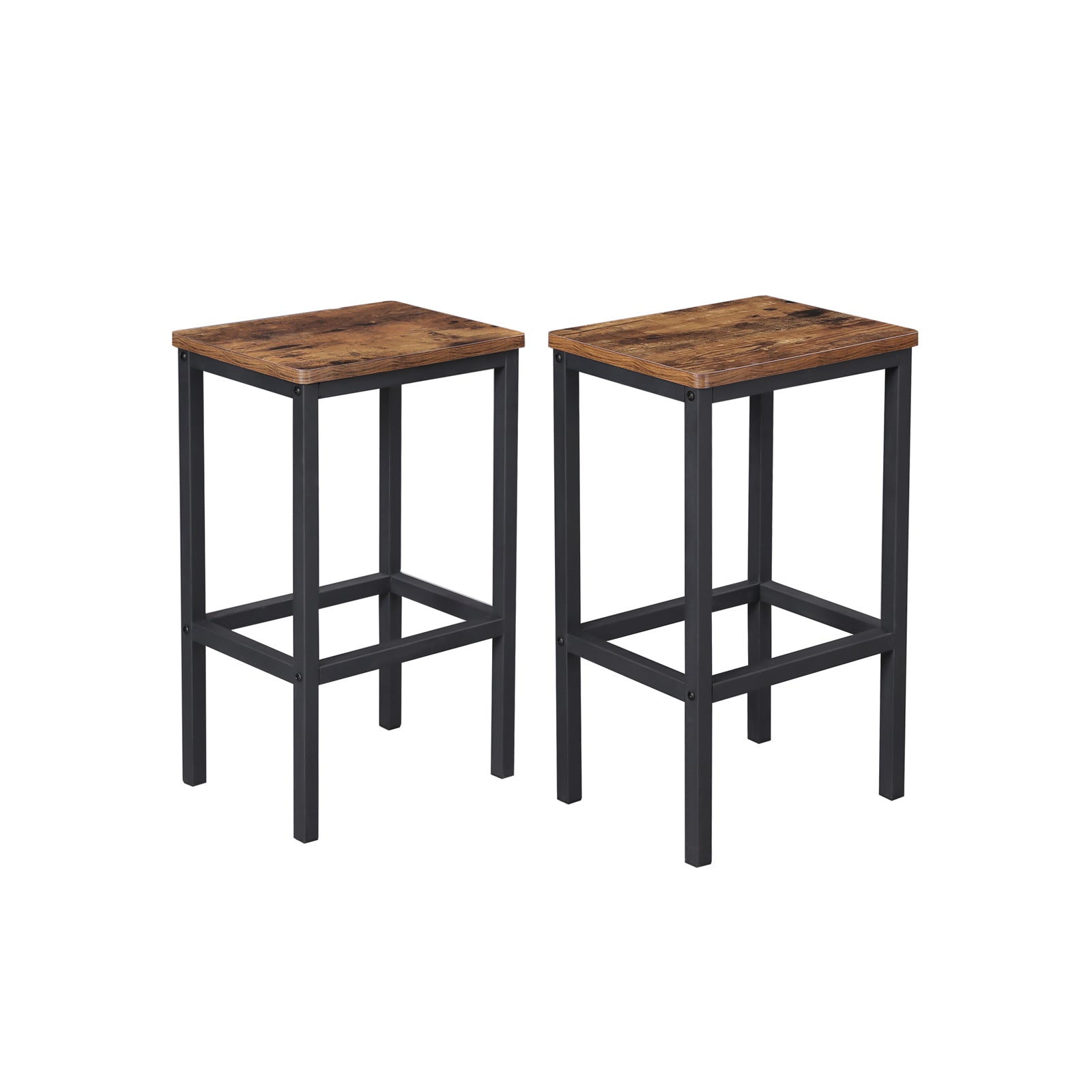 VASAGLE Set of 2 Industrial Bar Stools