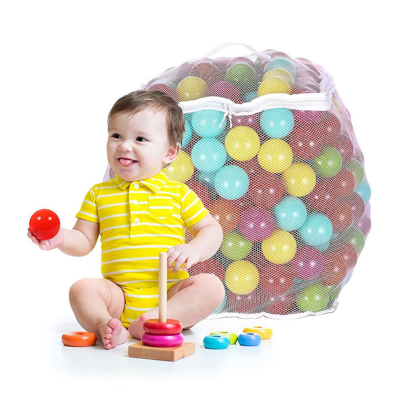 Balancefrom Fitness 2.3 In Crush Proof Play Pit Balls W/ Storage Bag， Multicolor