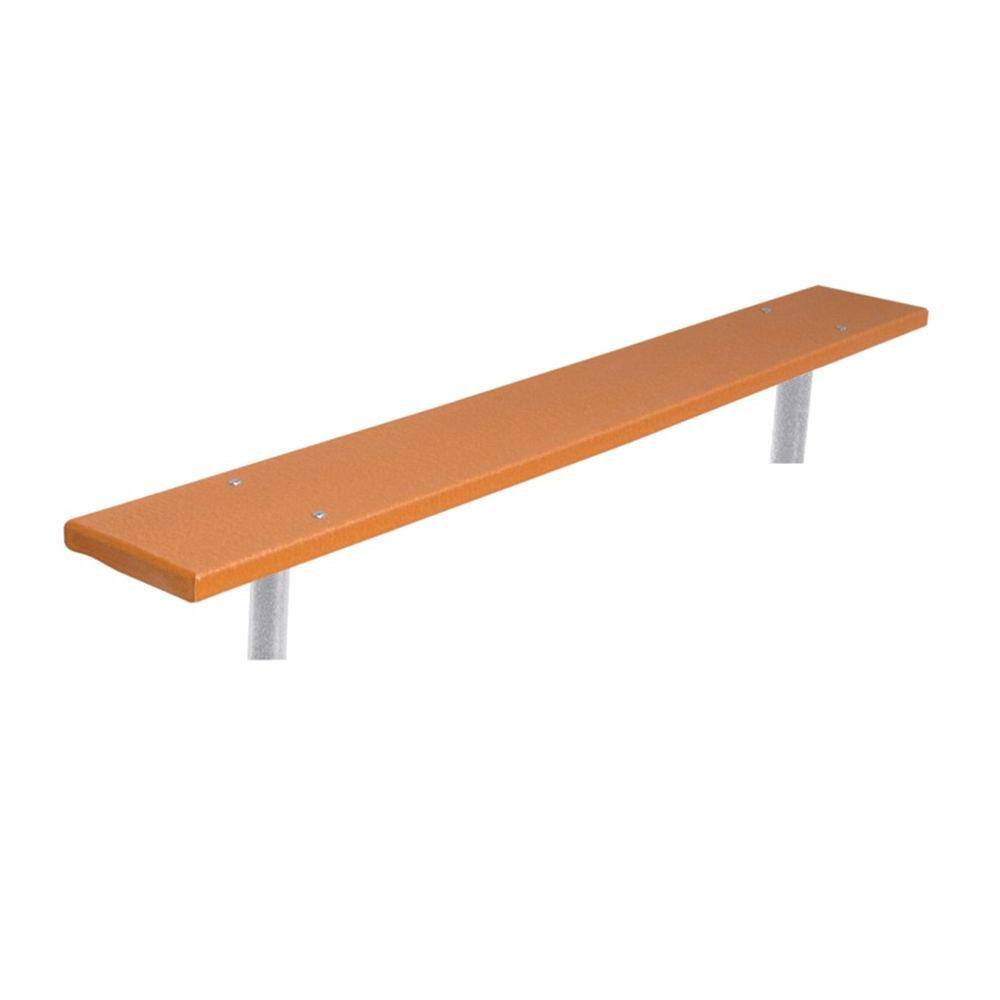 Ultra Play 6 ft. Cedar Commercial Park Recycled Plastic Bench without Back Surface Mount G942S-CDR6