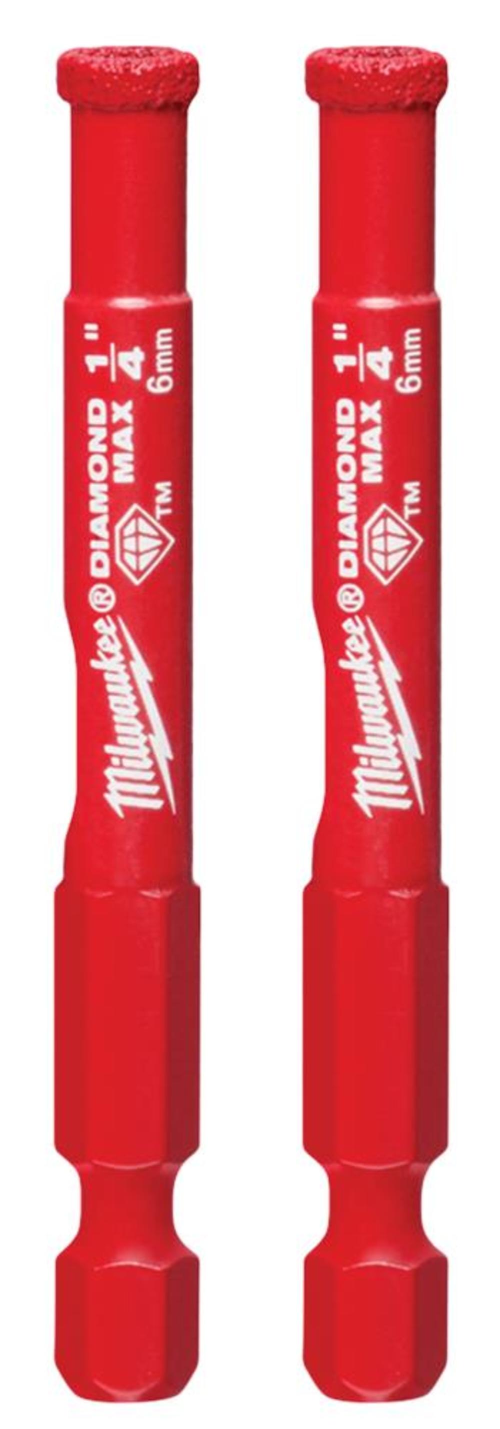 Milwaukee DIAMOND MAX 1/4 in. Diamond Grit Hole Saw 2 PK 49-56-0501 from Milwaukee