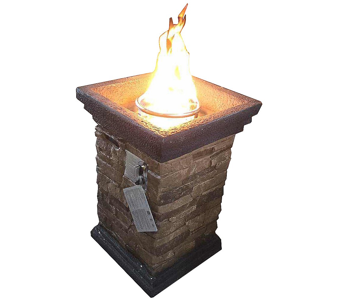 Teamson Home 20 Square Column Gas Fire Pit