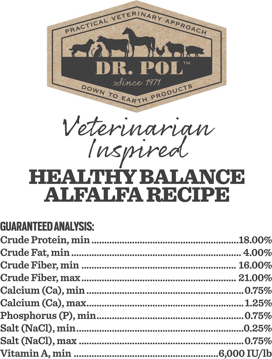 Dr. Pol Healthy Balance Alfalfa Recipe Rabbit Food