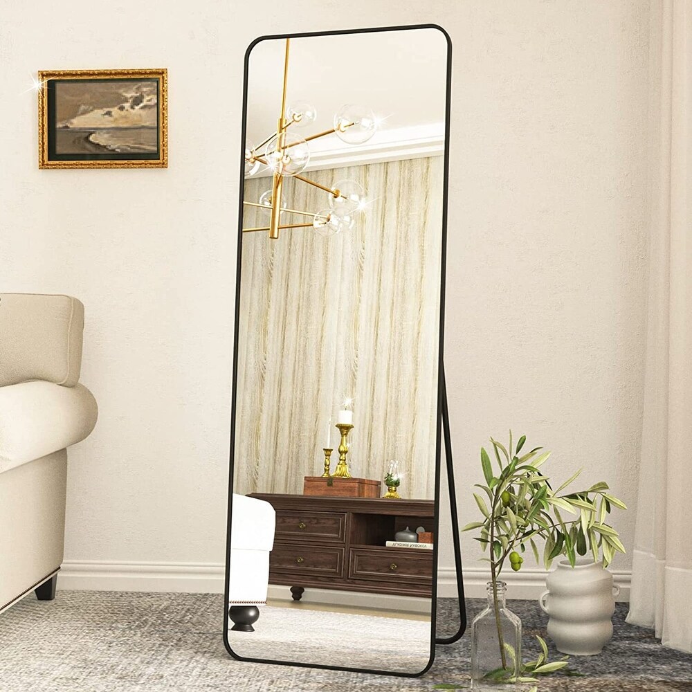 64 x 21 Full Length Floor Mirror with Rounded Corners