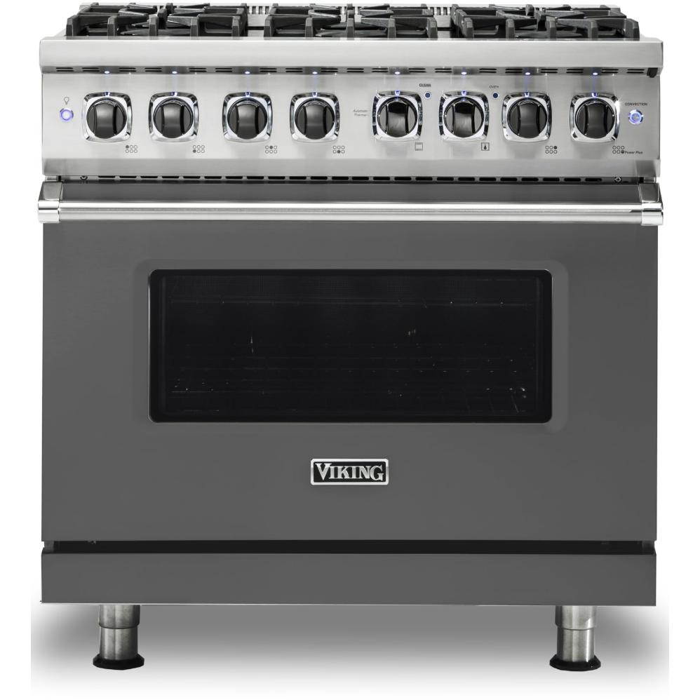 Viking 36-inch Freestanding Dual-Fuel Range with Vari-Speed Dual Flow Convection CVDR536-6BDGLP