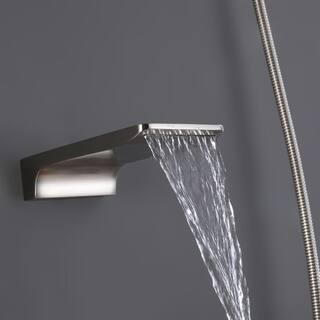 FORCLOVER Single-Handle 1-Spray Tub and Shower Faucet in Brushed Nickel (Valve Included) ALMM-10-02BN