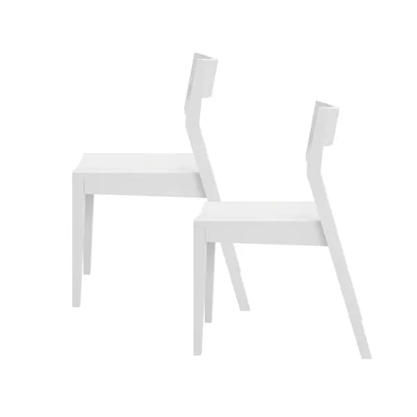 Plank and Beam Modern Solid Wood Dining Chair - Set of 2 - N/A