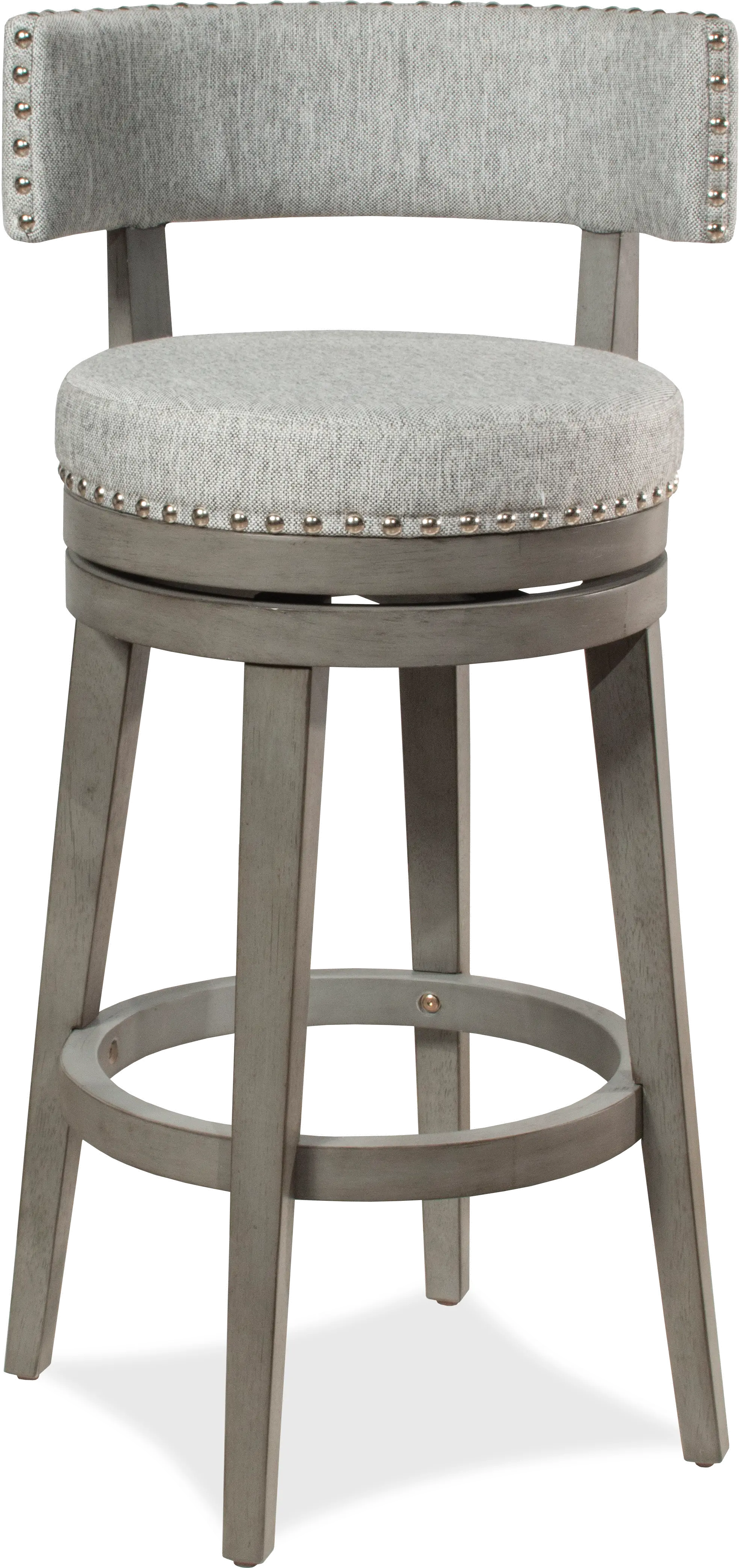 Lawton Gray Swivel Bar Stool