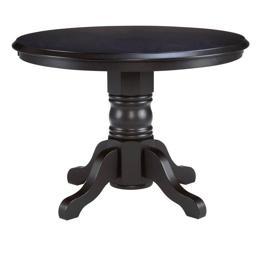 HOMESTYLES 42 in. Round Black Dining Table 5178-30