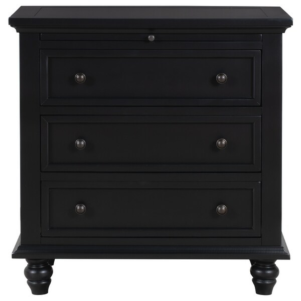 End Table Sofa Table Storage Cabinet with 3 Drawers and Pull out Tray