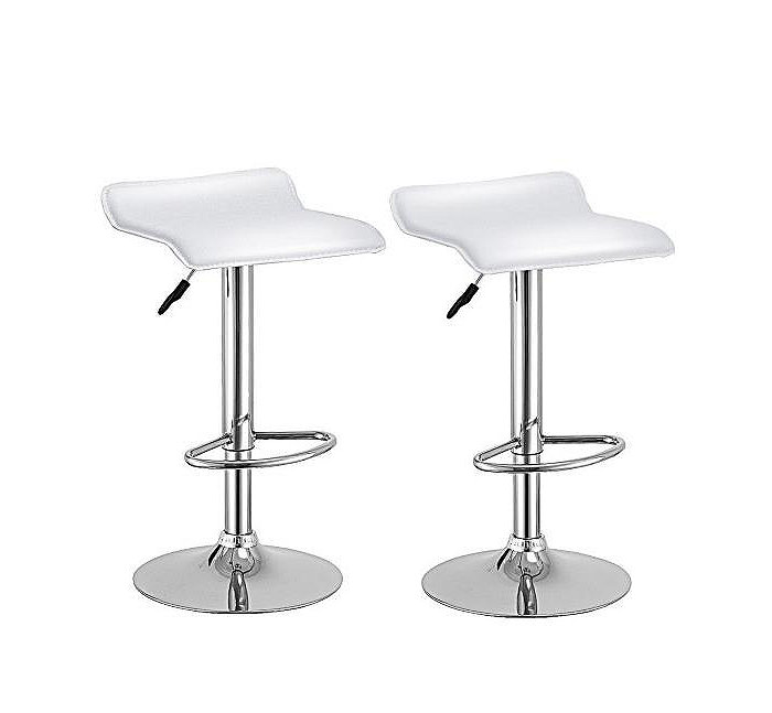 Slickblue Set of 2 Swivel Bar Stools Backless Dining Chair