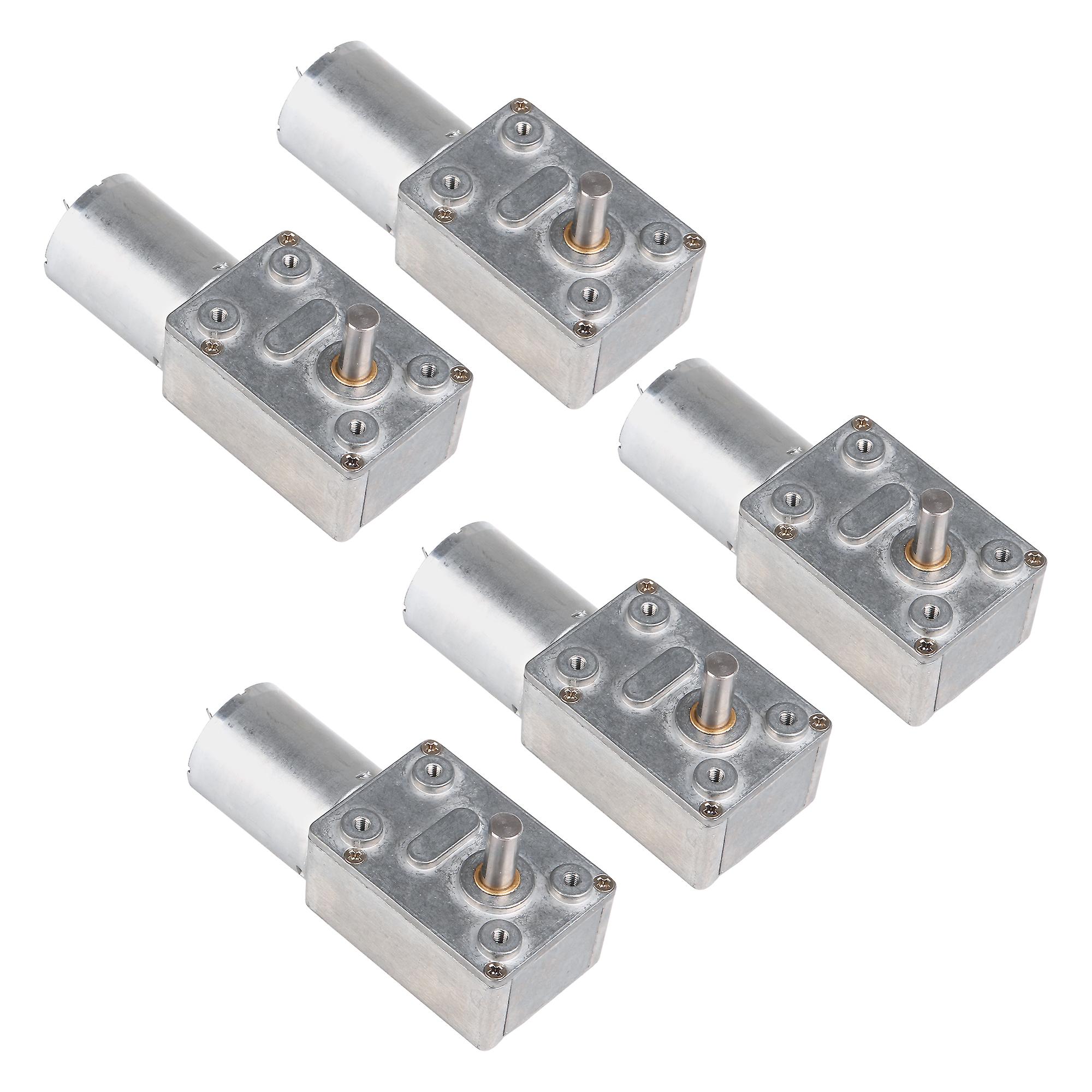 5Pcs Grey Metal Mini Geared Motors Reversed Engine 0.6RPM DC 12V for DIY