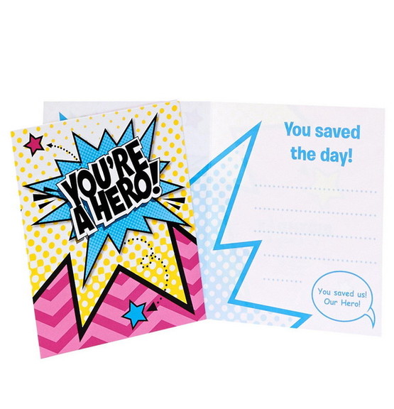 BIRTH5000 252768 Superhero Girl Thank You Notes   ...