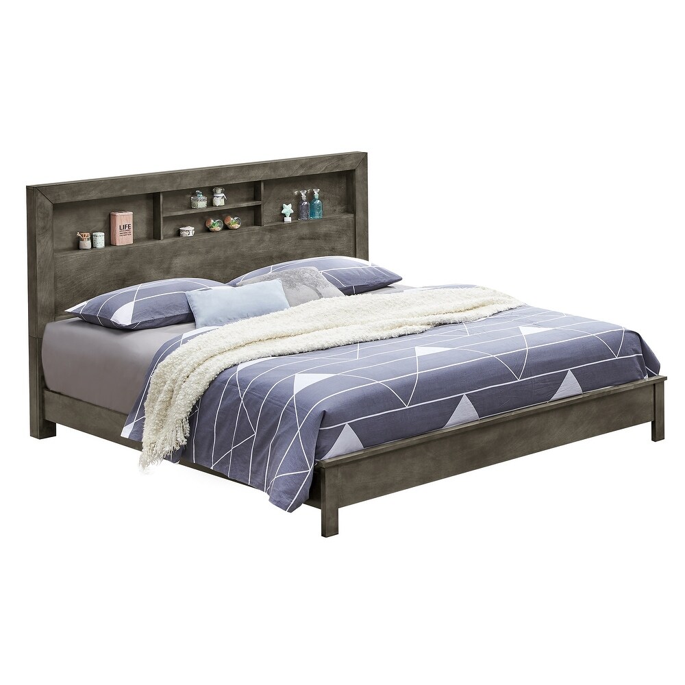 Burlington King Platform Bed with Storage Shelves