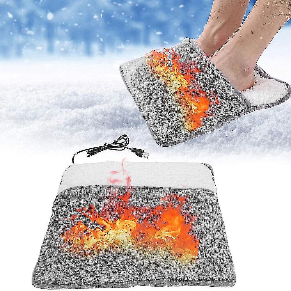 Electric Usb Heated Foot Warmer Winter Warm Feet Heating Pad Cushion Washable