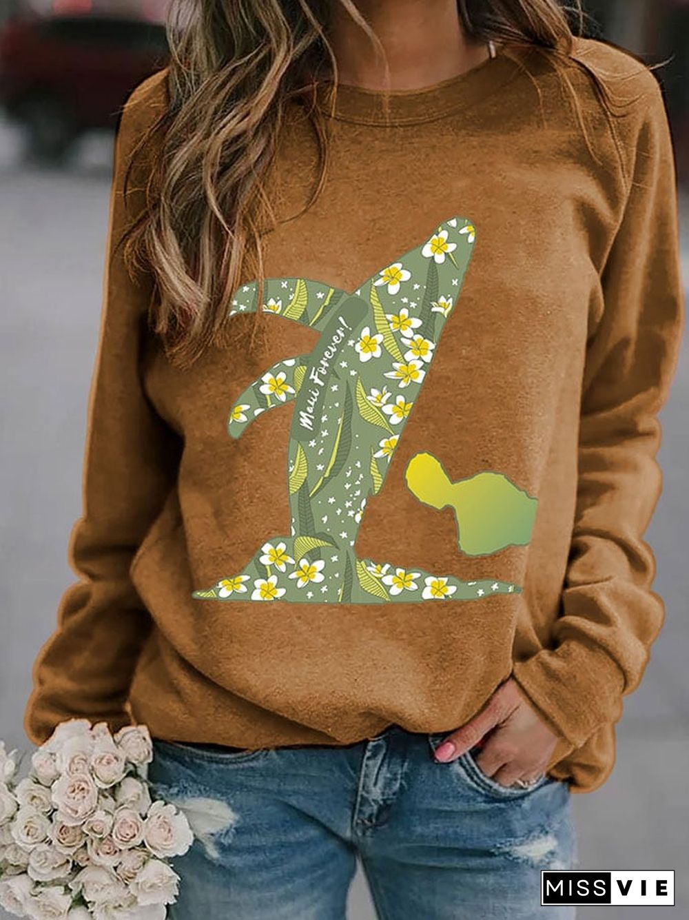 Women's Maui Forever Print Sweatshirt