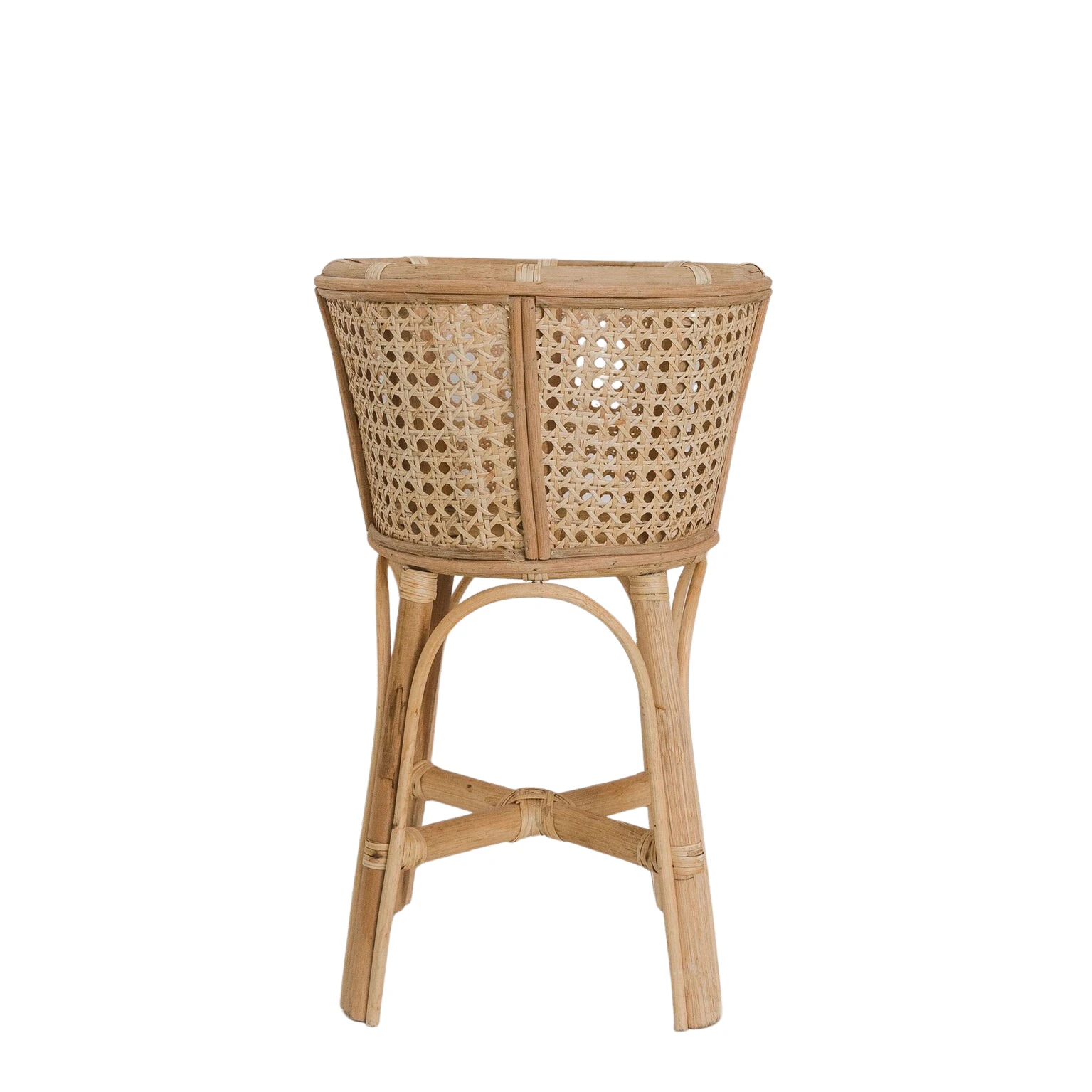 Eco Friendly Bali Style Coastal Hoya Stand Planter Pots Handcrafted from Rattan and Cane by Vietnamese Artisans